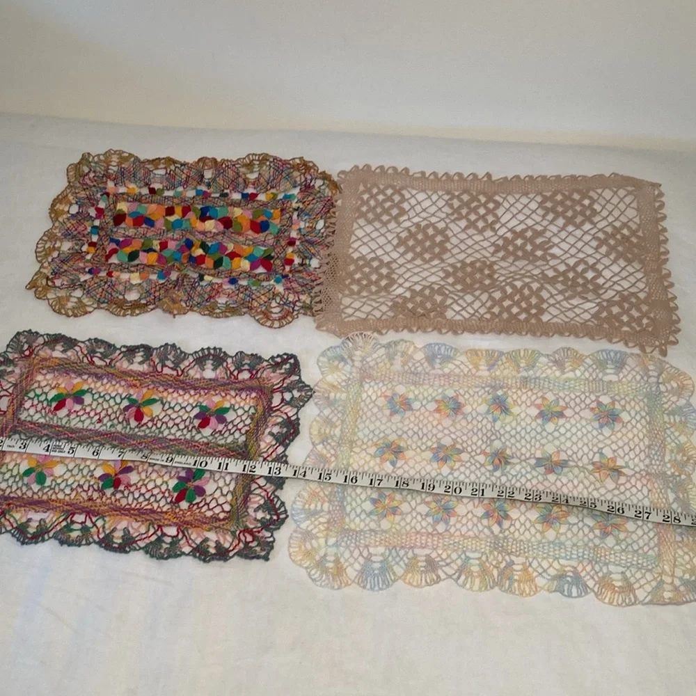 Bundle of (18)lace table runners (4) embroidery beautiful Victorian romantic